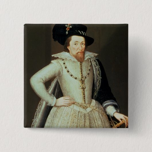 ジェームスIの半身のポートレート 缶バッジ (正面)