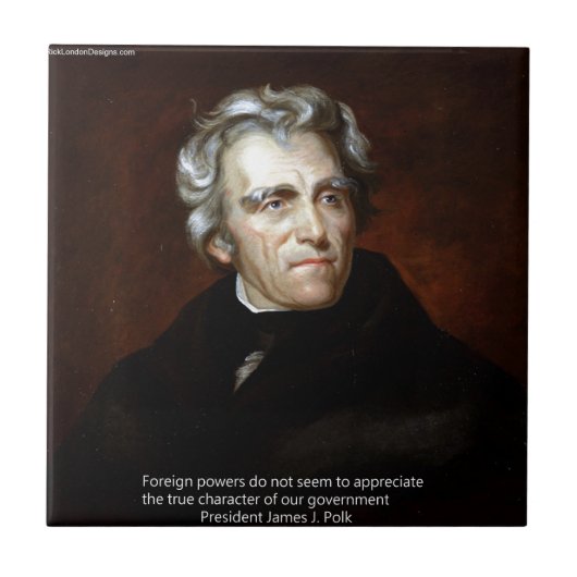 ジェームスKポークアンド引用文 タイル (正面)