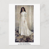 ジェームスMcneillのホイスラーによる白の白人の女の子 ポストカード (正面)