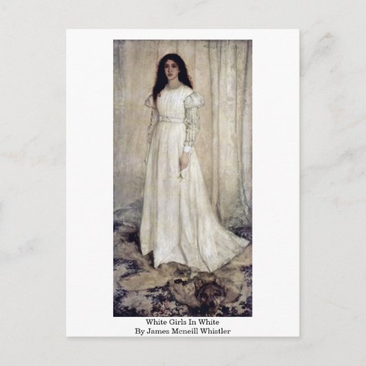 ジェームスMcneillのホイスラーによる白の白人の女の子 ポストカード (正面)