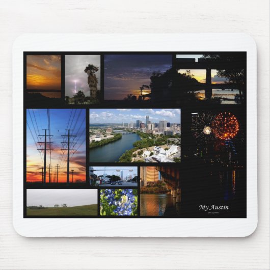 ジェームスR Granberry著作のオースティンの私のコラージュ マウスパッド (正面)