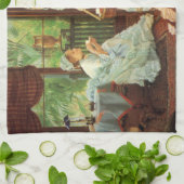 ジェームスTissotのビクトリアンなお茶会の台所タオル キッチンタオル (折り畳み)