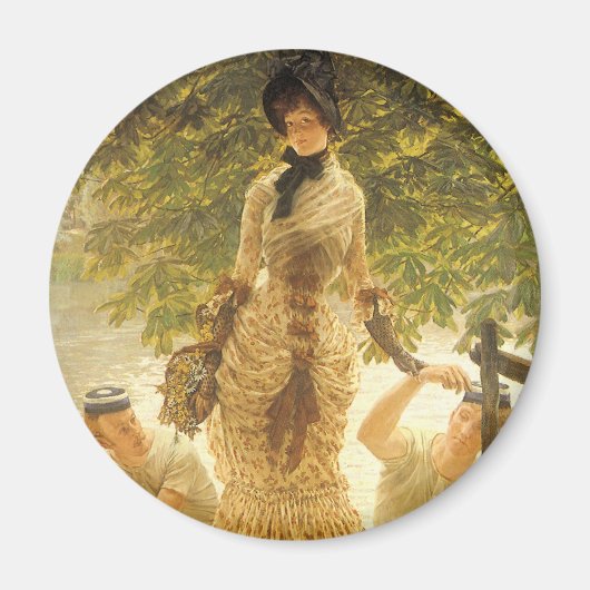 ジェームスTissot著テムズ、ヴィンテージの現実主義 マグネット (正面)