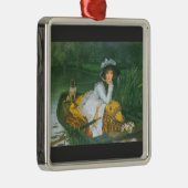 ジェームスTissot著ボートの若い女性 メタルオーナメント (右)