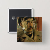 ジェームスTissot |の自画像、c.1865 缶バッジ (正面&裏面)