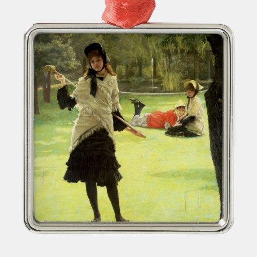 ジェームスTissot |のCroquet、c.1878 メタルオーナメント (正面)