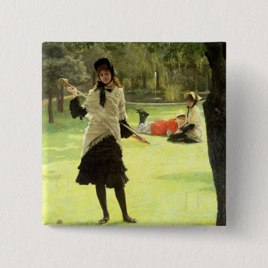 ジェームスTissot |のCroquet、c.1878 缶バッジ (正面)