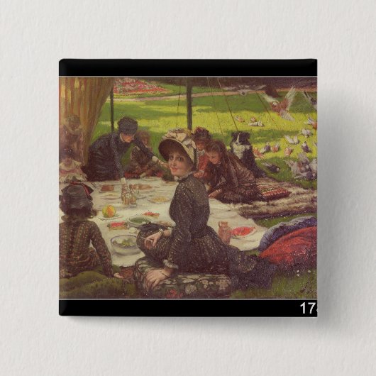 ジェームスTissot |ピクニック、c.1881-2 缶バッジ (正面)