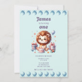 ジェームズの1歳の誕生日 招待状 (正面)