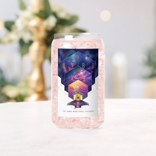 ジェームズウェッブ宇宙望遠鏡イラストレーションアート ガラス缶 (インサイチュ (ウェディング))
