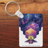 ジェームズウェッブ宇宙望遠鏡イラストレーションアート キーホルダー (正面)
