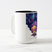 ジェームズウェッブ宇宙望遠鏡イラストレーションアート ツートーンマグカップ (正面左)