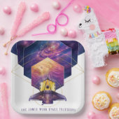 ジェームズウェッブ宇宙望遠鏡イラストレーションアート ペーパープレート (パーティー)