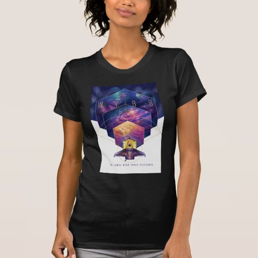 ジェームズウェッブ宇宙望遠鏡イラストレーションアート Tシャツ (正面)