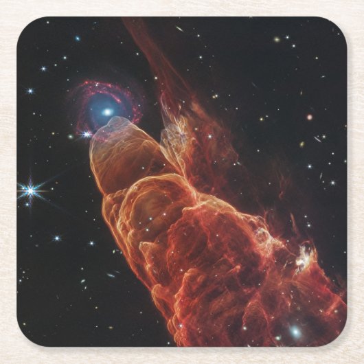ジェームズウェッブ宇宙望遠鏡宇宙竜巻 スクエアペーパーコースター (正面)