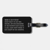 ジェームズウェッブ宇宙望遠鏡金鏡(JWST) ラゲッジタグ (裏面横)