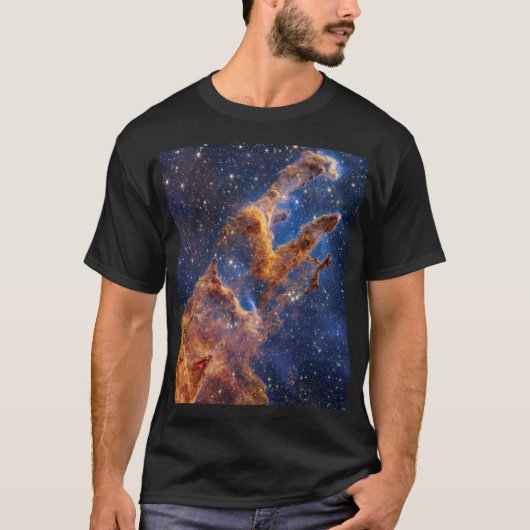 ジェームズウエブ宇宙望遠鏡の創造柱 Tシャツ (正面)