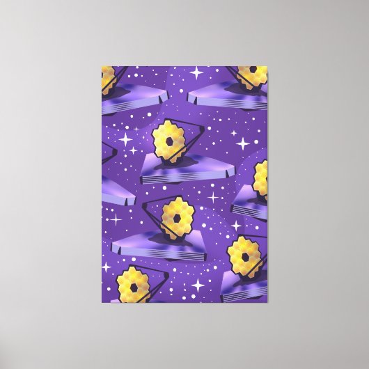 ジェームズウエブ宇宙望遠鏡パターン キャンバスプリント (正面)