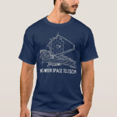 ジェームズウエブ宇宙望遠鏡JWSTブループリント Tシャツ (正面)