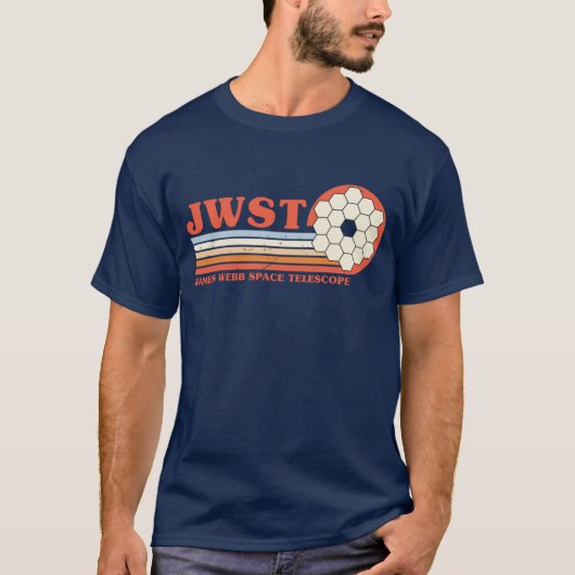 ジェームズウエブ宇宙望遠鏡JWSTレトロ Tシャツ (正面)