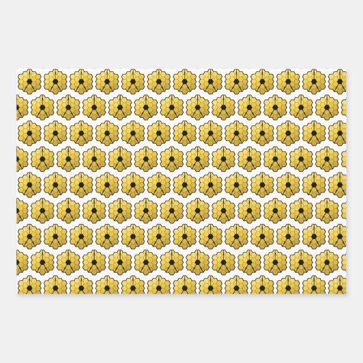 ジェームズウエブ宇宙望遠鏡JWST鏡パターン ラッピングペーパーシート (正面3)