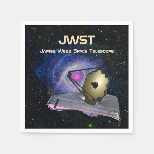 ジェームズウエブ宇宙望遠鏡JWST スタンダードカクテルナプキン (正面)