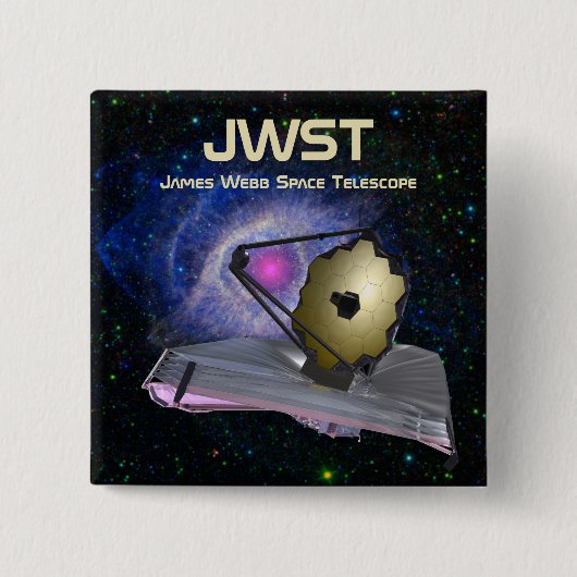 ジェームズウエブ宇宙望遠鏡JWST 缶バッジ (正面)