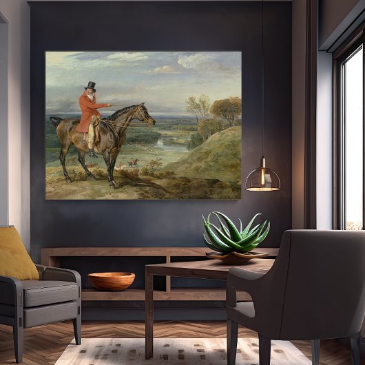 ジェームズウォード狩りアット（犬）スタッフォードホース絵画ズ キャンバスプリント