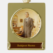 ジェームズカーターホワイトハウス大統領のポートレート ゴールドプレートバナーオーナメント (正面)