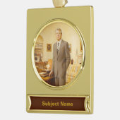 ジェームズカーターホワイトハウス大統領のポートレート ゴールドプレートバナーオーナメント (左)