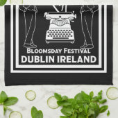 ジェームズジョイスダブリンアイルランド キッチンタオル (折り畳み)