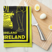 ジェームズジョイスダブリンアイルランド キッチンタオル (四つ折り)