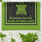 ジェームズジョイスダブリンアイルランド キッチンタオル (折り畳み)