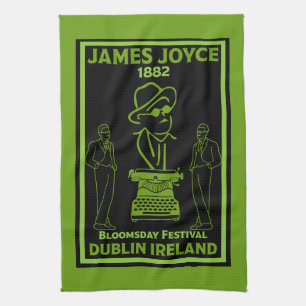 ジェームズジョイスダブリンアイルランド キッチンタオル