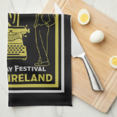 ジェームズジョイスダブリンアイルランド キッチンタオル (四つ折り)