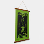 ジェームズジョイスダブリンアイルランド 吊り下げ型タペストリー (傾斜あり)