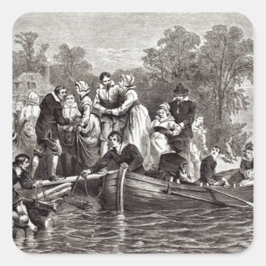 ジェームズタウンの入植者のための妻 スクエアシール (正面)