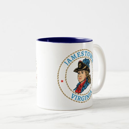 ジェームズタウン・バージニア植民 ツートーンマグカップ (正面右)
