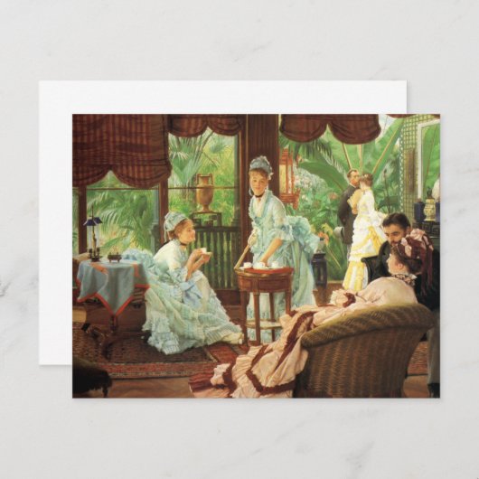 ジェームズティソビクトリアンートティーパーティの招待状 招待状 (正面/裏面)
