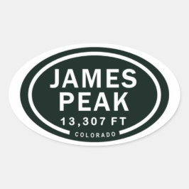 ジェームズピーク13,307 FT 13erコロラドロッキーマウンテン 楕円形シール