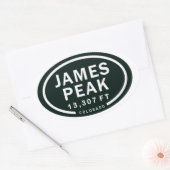 ジェームズピーク13,307 FT 13erコロラドロッキーマウンテン 楕円形シール (封筒)