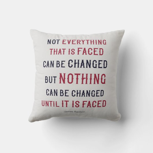 ジェームズボールドウィンチェンジタイポグラフィ装飾用クッション クッション (裏面)