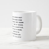 ジェームズボールドウィン引用文マグ ジャンボコーヒーマグカップ (正面右)