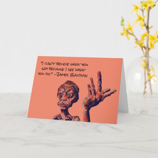 ジェームズボールドウィン引用文 カード (黄色い花)