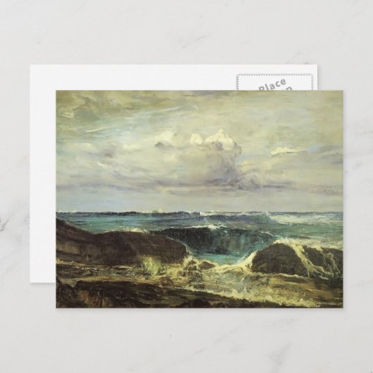 ジェームズマクニールウィスラーザブルーウェーブビアリッツ ポストカード (正面/裏面)