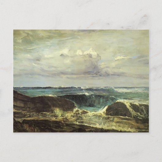 ジェームズマクニールウィスラーザブルーウェーブビアリッツ ポストカード (正面)