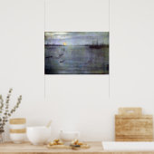 ジェームズマクニールウィスラーノクターヌブルーと金ゴールド ポスター (キッチン)