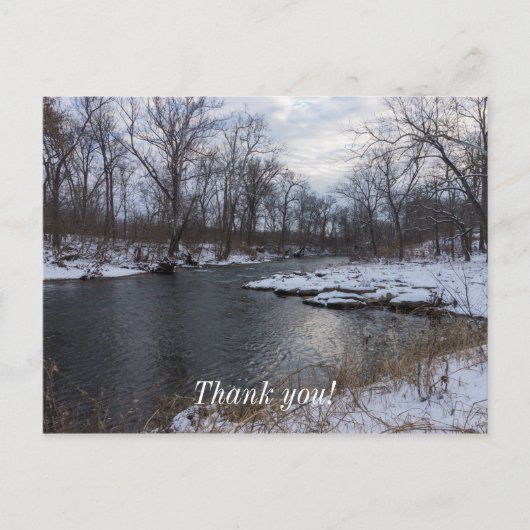 ジェームズ川の雪景色 ポストカード (正面)