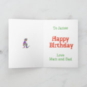 ジェームズ首長おもしろいヴェロキラプター恐竜アート シーズンカード (内部)