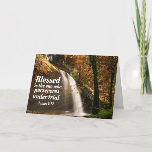 ジェームズ1:12賛美は聖書を守る人だ カード (正面)